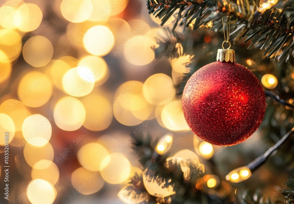 Red Christmas Ornament. Red Christmas Ornament.