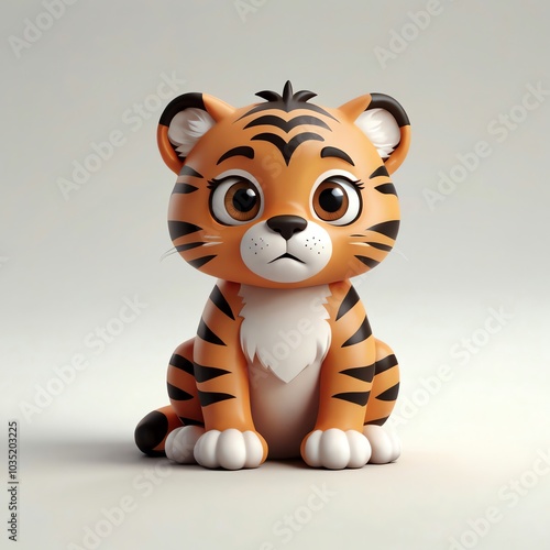 Cute Cartoon Tiger Cub