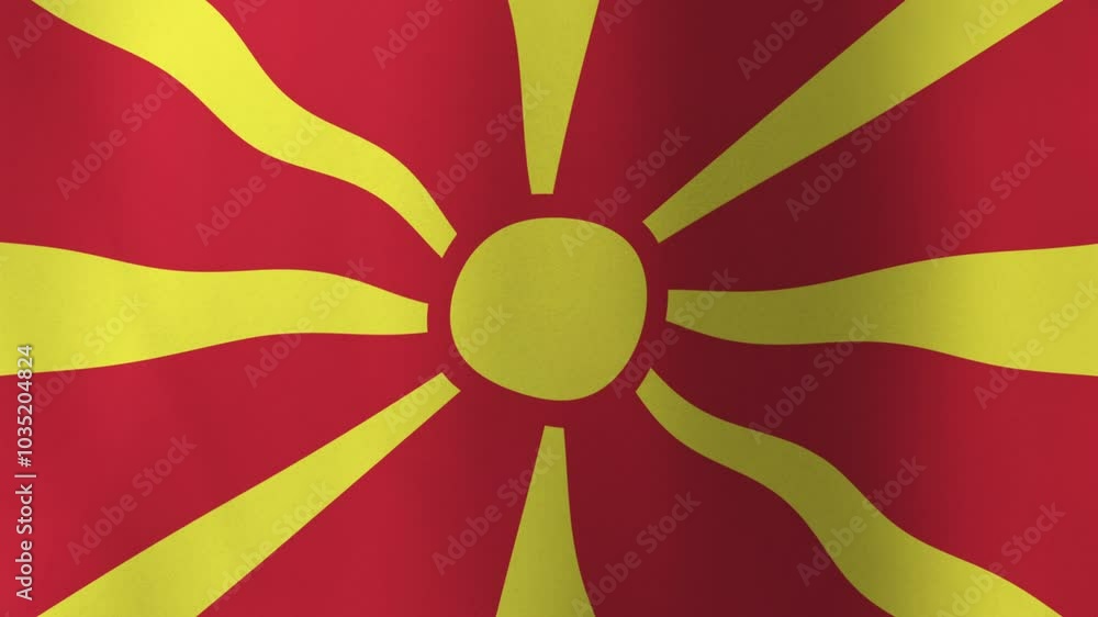 Flag of North Macedonia, 4K Seamless Loop Animation. Macedonian Flag 3D Flowing Cloth Motion Graphics Backdrop for Social Media, Streaming, and Channels Flag of North Macedonia, 4K Seamless Loop Animation. Macedonian Flag 3D Flowing Cloth Motion Graphics Backdrop for Social Media, Streaming, and Channels