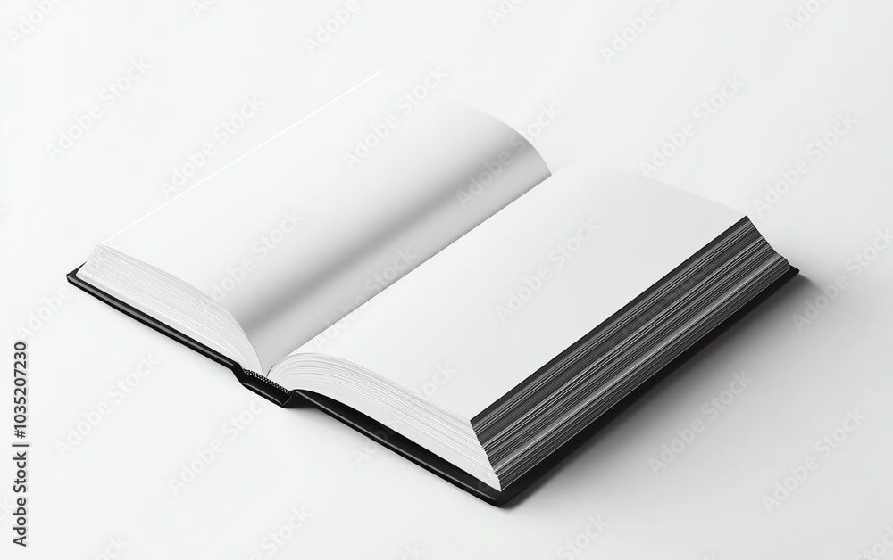 Isolated flat lay vector mockup of a hardcover book, minimal design on white background, suitable for creating promotional catalogs, brochures, or magazine covers Isolated flat lay vector mockup of a hardcover book, minimal design on white background, suitable for creating promotional catalogs, brochures, or magazine covers