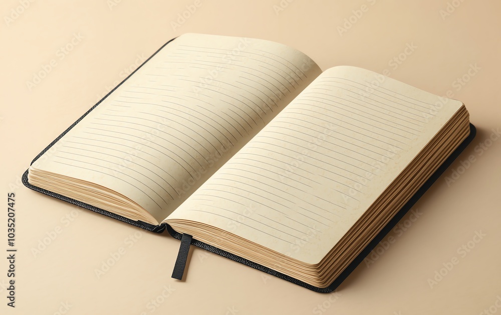 Isolated notebook in a realistic vector stationery composition, clean blank background, perfect for mockups, promotional materials, and branding designs Isolated notebook in a realistic vector stationery composition, clean blank background, perfect for mockups, promotional materials, and branding designs