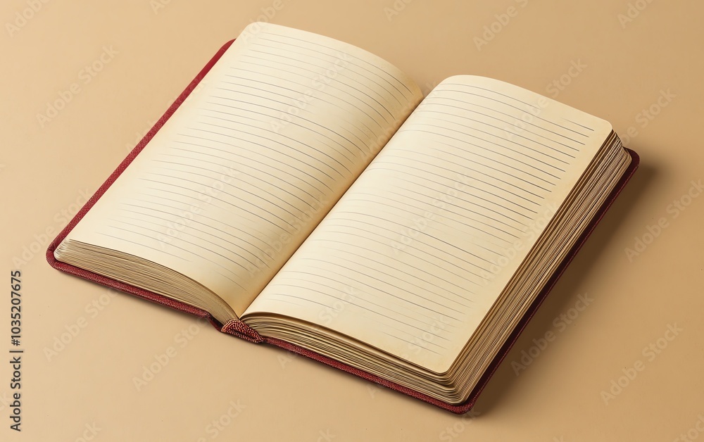 Isolated notebook in a vector stationery composition, clean blank background, realistic style, perfect for promotional material and design mockups Isolated notebook in a vector stationery composition, clean blank background, realistic style, perfect for promotional material and design mockups
