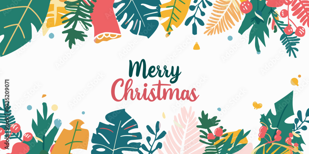 An illustration of a Christmas card features An illustration of a Christmas card features