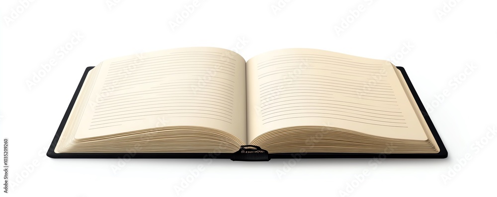 Vector illustration of an isolated notebook in a realistic stationery layout, clean blank background, professional composition for design showcases Vector illustration of an isolated notebook in a realistic stationery layout, clean blank background, professional composition for design showcases