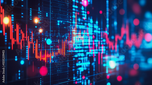 Abstract business and charts and graphs with statistics to innovative analyze business potential and forecast future development of companies growth.