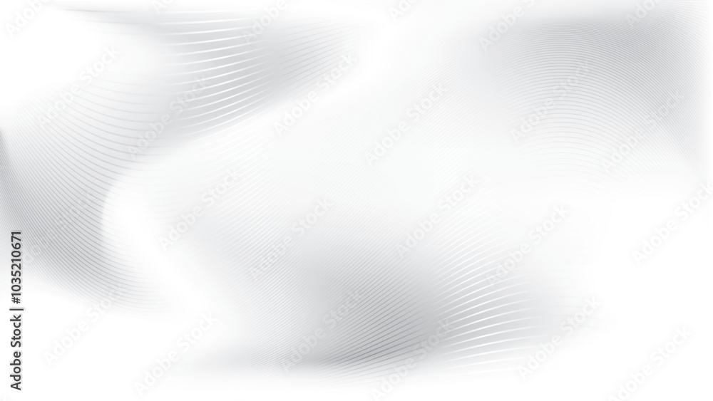 Naklejka premium Abstract white and gray color, modern design stripes background with wavy lines. Vector illustration.