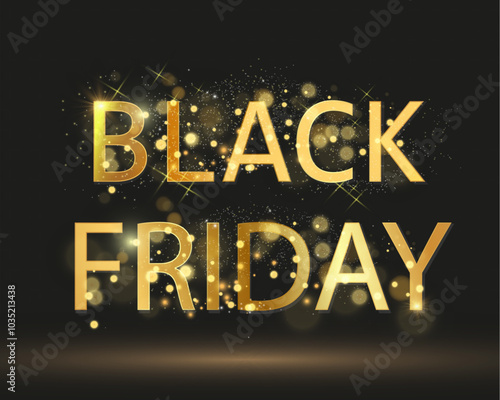 A black friday poster with a gold background that says black friday.