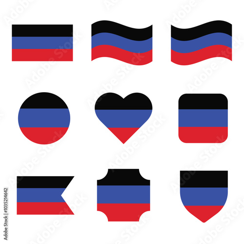 Donetsk Republic flag collections set. Vector illustration. Free Download Donetsk Republic flag collections set. Vector illustration. - GFXLoad