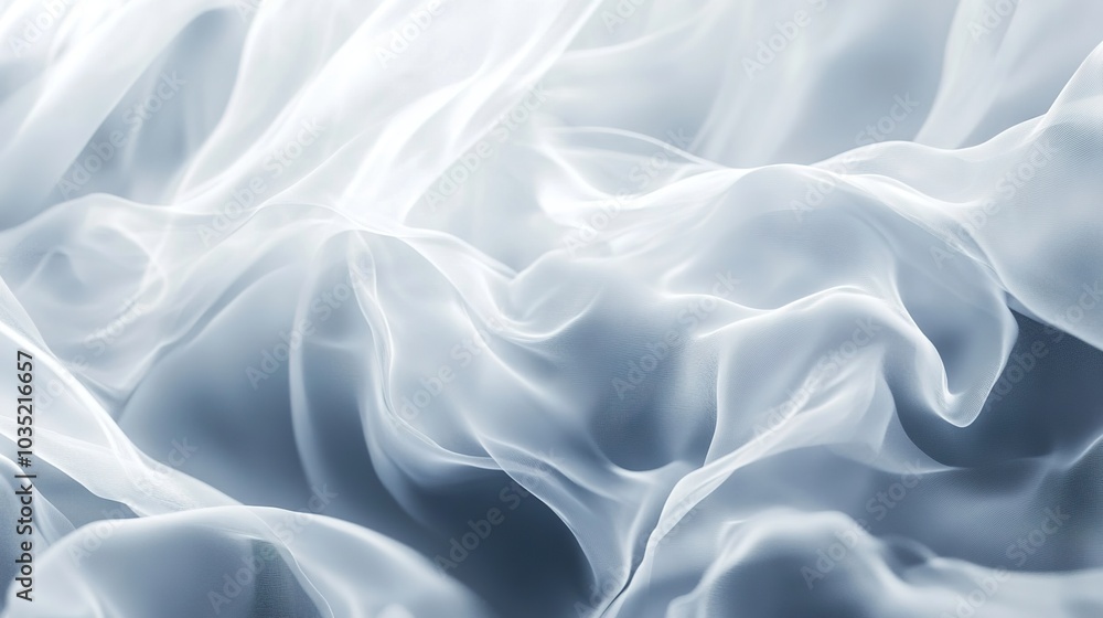 Soft White Fabric Flowing Smoothly