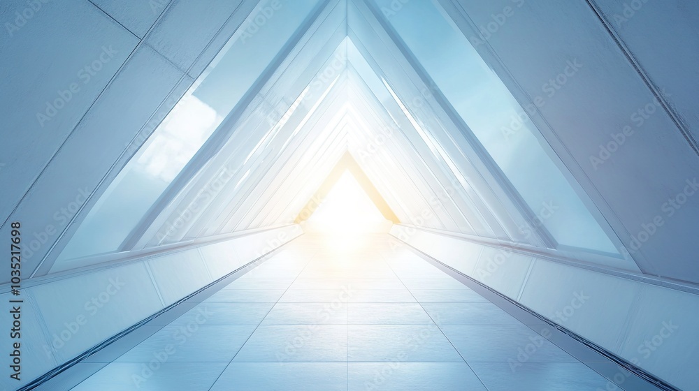 Fototapeta premium Light Reaches Through Modern Architectural Design