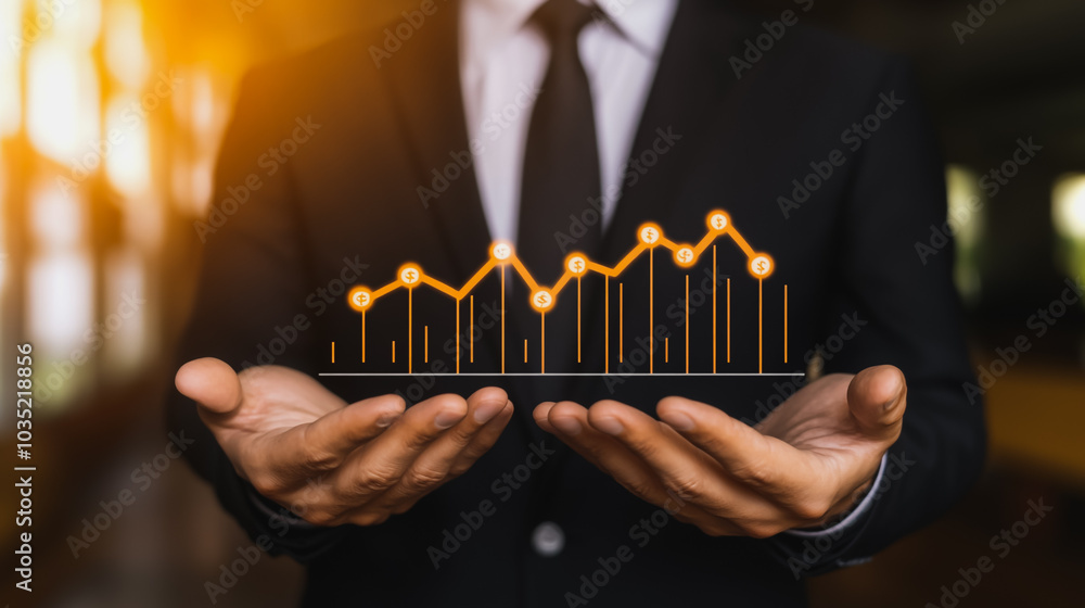 Business person evaluates metrics for charts and graphs with statistics to innovative analyze business potential and forecast future development of companies growth., setting goals for expansion. Business person evaluates metrics for charts and graphs with statistics to innovative analyze business potential and forecast future development of companies growth., setting goals for expansion.