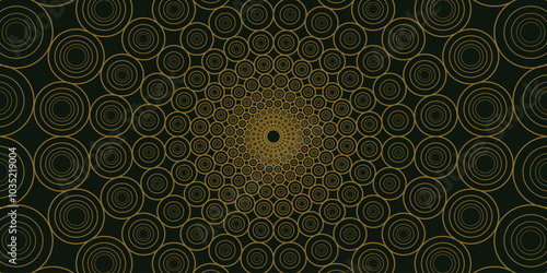Tableau sur toile Mandela's golden circles form the pattern of sunlight