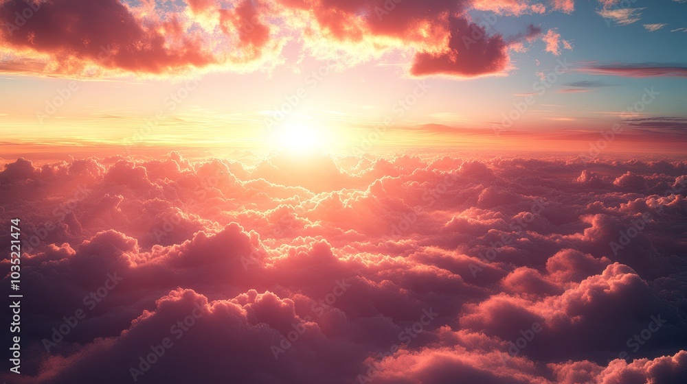 The sky is filled with clouds and the sun is shining brightly The sky is filled with clouds and the sun is shining brightly