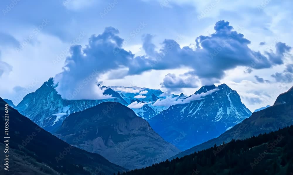 dynamic cloudscapes over majestic mountains dynamic cloudscapes over majestic mountains