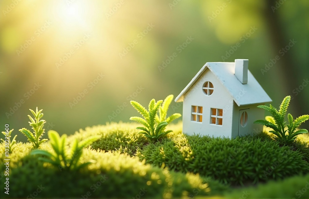 Eco House on the Grassland—A Symbol of Sustainable Living and Harmony with Nature, Promoting Environmental Protection and Ecology Eco House on the Grassland—A Symbol of Sustainable Living and Harmony with Nature, Promoting Environmental Protection and Ecology
