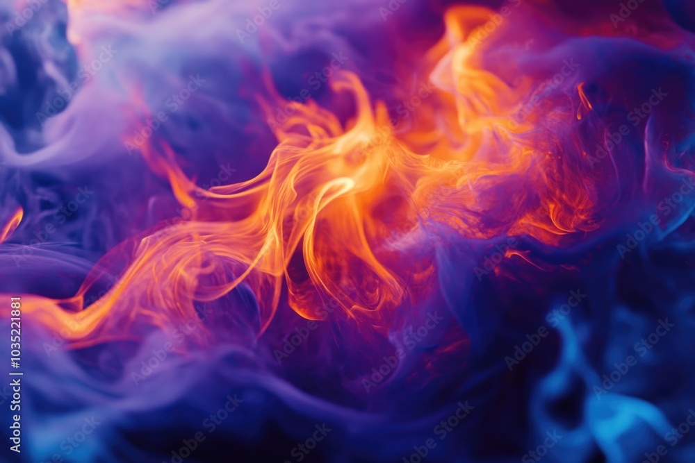 Fototapeta premium A close-up shot of a flame with smoke billowing out, great for illustrating heat or intensity