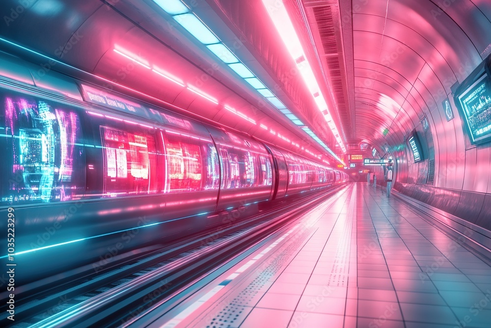 Neon Subway Tunnel Neon Subway Tunnel