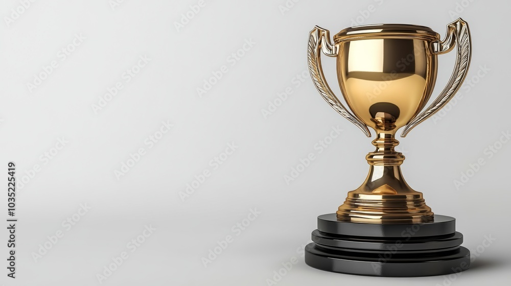 Golden Trophy Cup Award Winner Recognition Success Achievement Golden Trophy Cup Award Winner Recognition Success Achievement