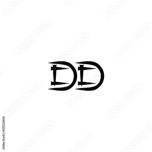 Free Download DD monogram logo design letter text name symbol monochrome logotype alphabet character simple logo - GFXLoad