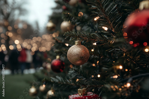 Wallpaper Mural Mockup photo of charming giftbox holiday present box with bow xmas surprise, Generative AI Torontodigital.ca