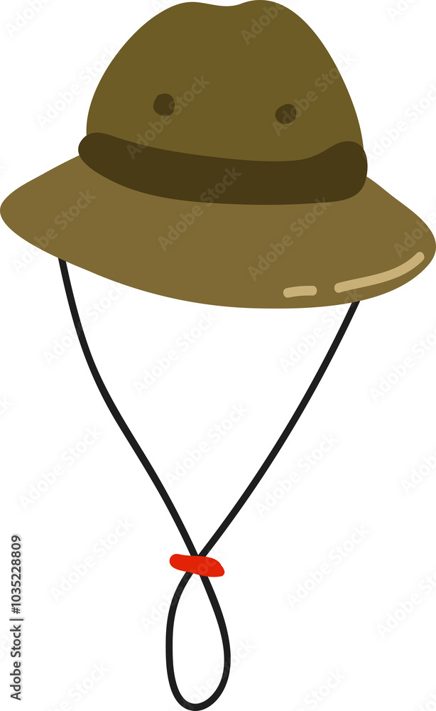 Illustration of a Camping Hat Illustration of a Camping Hat