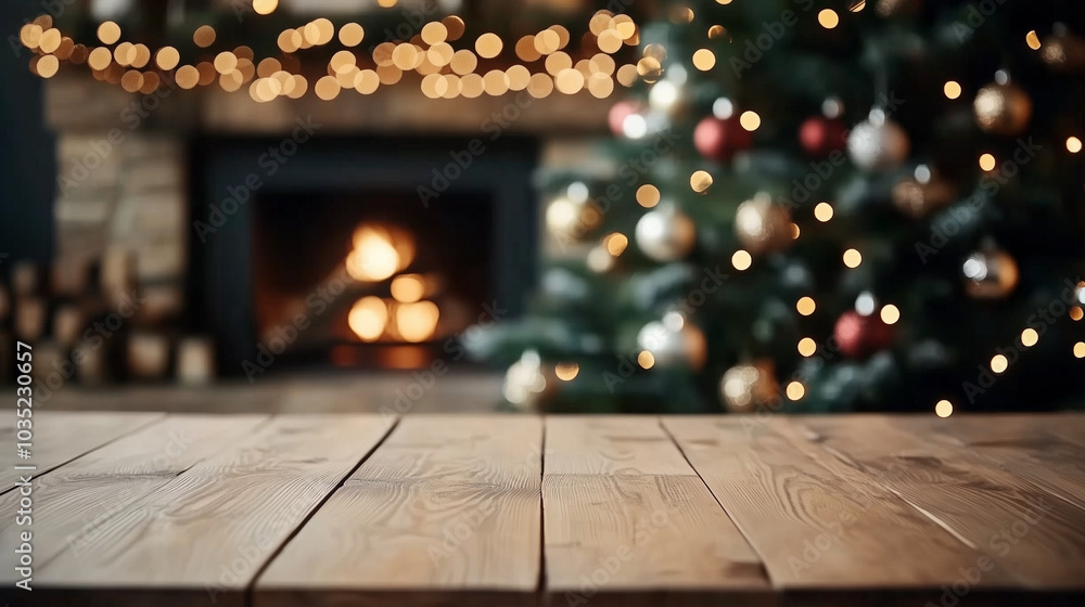 Cozy Christmas Fireplace Scene with Christmas Tree and Warm Holiday Decor - Inviting Home Interior with Fireplace and Holiday Cheer, copy space Cozy Christmas Fireplace Scene with Christmas Tree and Warm Holiday Decor - Inviting Home Interior with Fireplace and Holiday Cheer, copy space