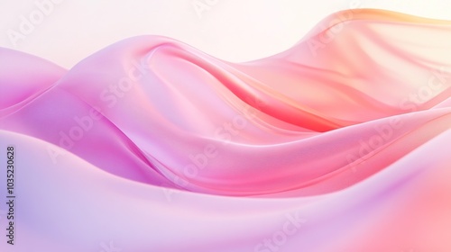 Soft Waves of Colorful Fabric in Gentle Motion