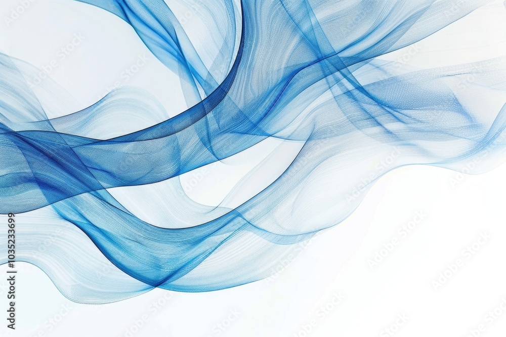 Fototapeta premium A close-up shot of a blue wave on a white background, perfect for use in ocean-themed designs and illustrations