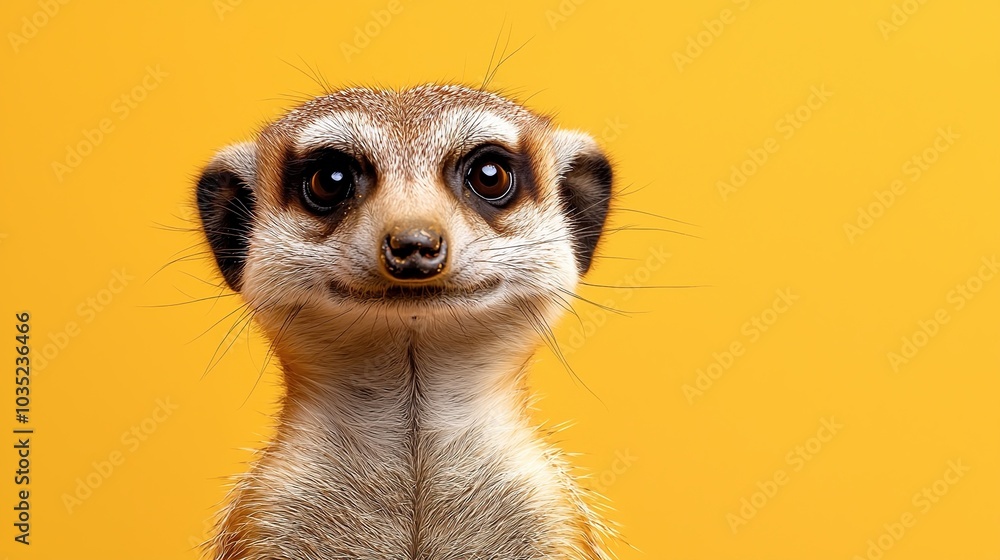 Fototapeta premium Curious Meerkat Portrait