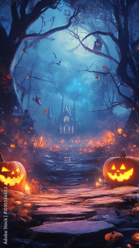Enchanted Halloween Forest Path Enchanted Halloween Forest Path