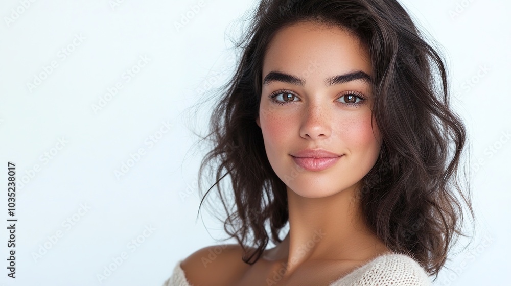 Natural Portrait of a Smiling Young Woman Natural Portrait of a Smiling Young Woman