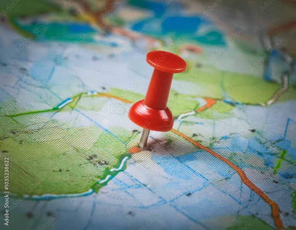 Map with a marked location, illustrating geographic positioning and site identification. Map with a marked location, illustrating geographic positioning and site identification.