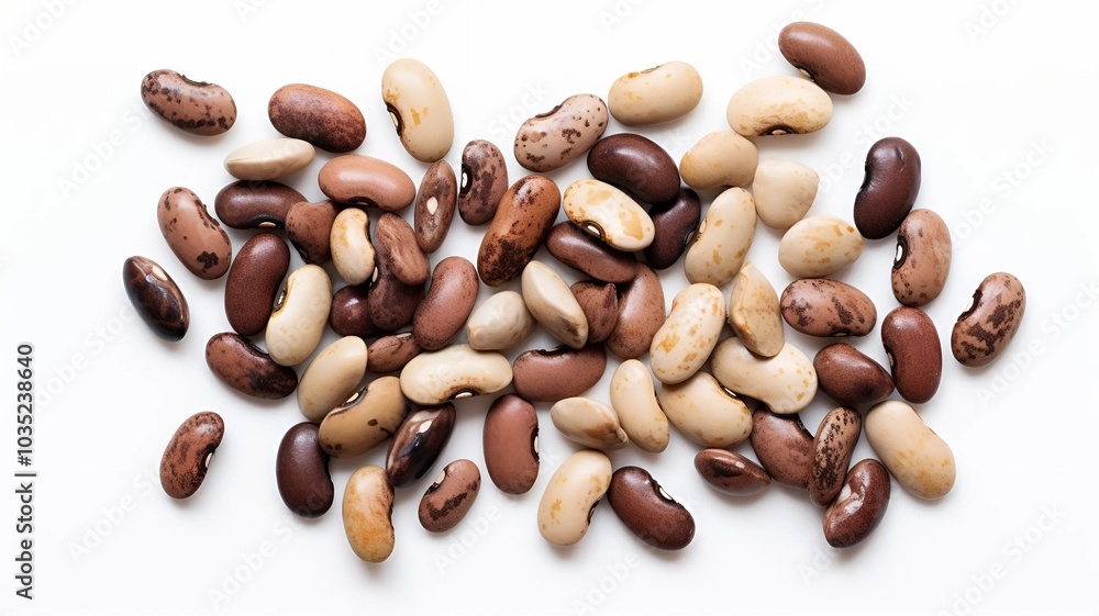 black and white beans with white background Generative AI black and white beans with white background Generative AI