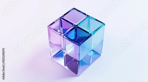 Glass Cube Abstract