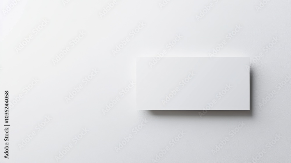 Blank White Card on White Background Blank White Card on White Background