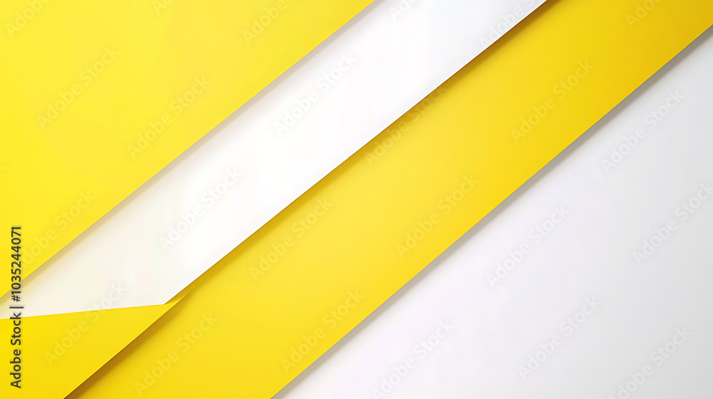 A sleek white background accented by bold diagonal yellow stripes, creating a fresh, modern look A sleek white background accented by bold diagonal yellow stripes, creating a fresh, modern look