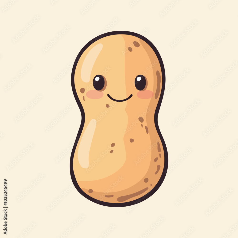Peanut Icon Vector Graphic for Protein-Rich Food Branding Peanut Icon Vector Graphic for Protein-Rich Food Branding