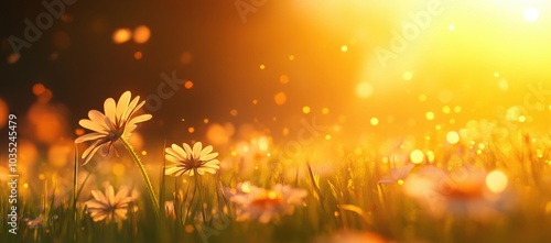 Radiant Blooms in Golden Light