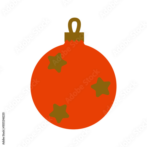 Colorful Christmas ornament with stars for festive holiday decorations