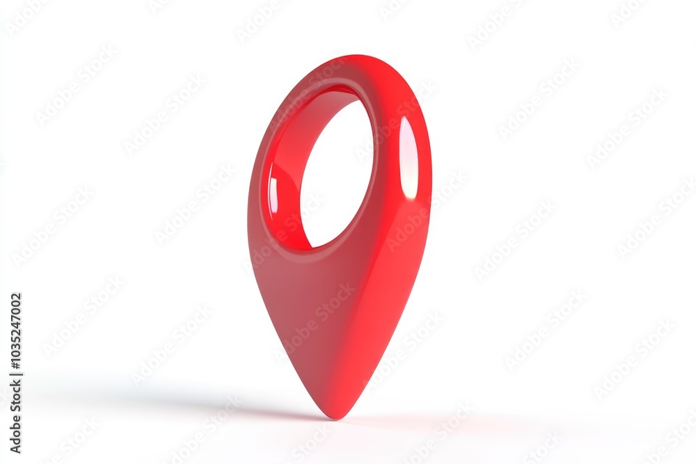 3D Cartoon Illustration of Red Location Pin Icon – Perfect for Navigation and Mapping Designs 3D Cartoon Illustration of Red Location Pin Icon – Perfect for Navigation and Mapping Designs