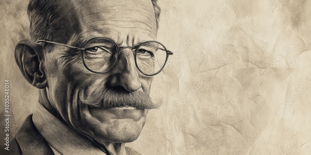 Close-up portrait of an elderly man with glasses. Close-up portrait of an elderly man with glasses.
