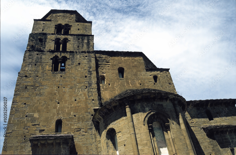 Medieval church of Santa Cruz de la Seros, Aragon, Spain Medieval church of Santa Cruz de la Seros, Aragon, Spain