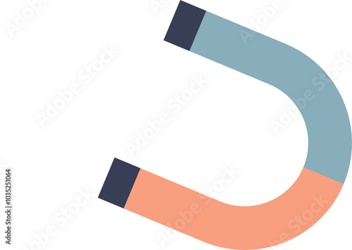 Illustration of a horseshoe magnet symbolizing attraction and magnetic force.
