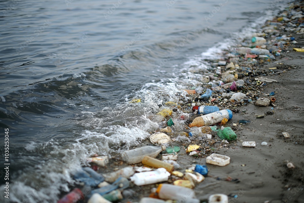 Water pollution in the environment created with Generative AI Water pollution in the environment created with Generative AI