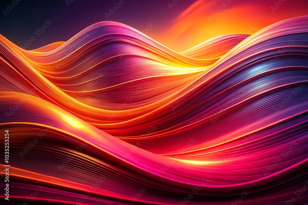 Abstract Pink Orange Gradient Wave Lines - Dynamic Neon Flowing Design Element Abstract Pink Orange Gradient Wave Lines - Dynamic Neon Flowing Design Element