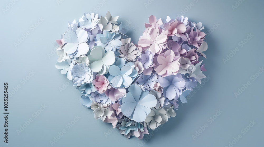 Intricate Paper Flower Heart Artistry for Creative Crafts and Love Themes Intricate Paper Flower Heart Artistry for Creative Crafts and Love Themes