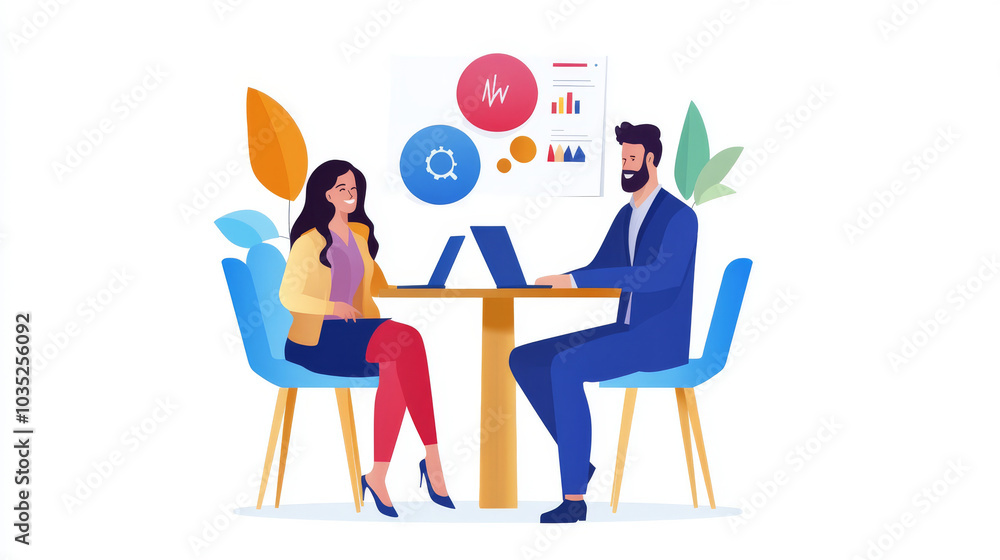 A business professional confidently presenting a new business plan to investors, using a well-designed slide deck A business professional confidently presenting a new business plan to investors, using a well-designed slide deck