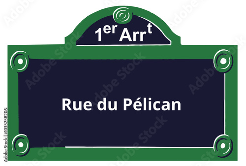 1er Arrt, Elegant Parisian Street Sign