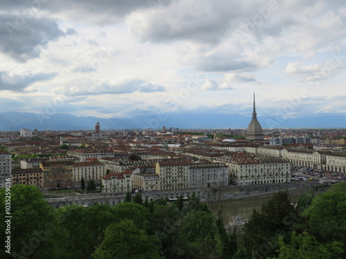 La vista dal Monte dei Cappuccini, Torino, Piemonte, Italia