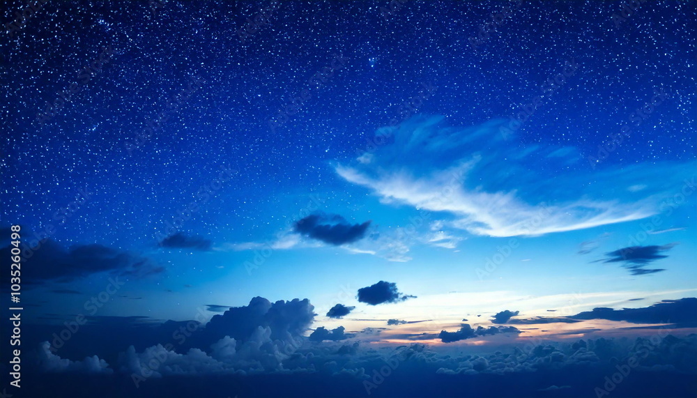 Fototapeta premium beautiful blue sky at night